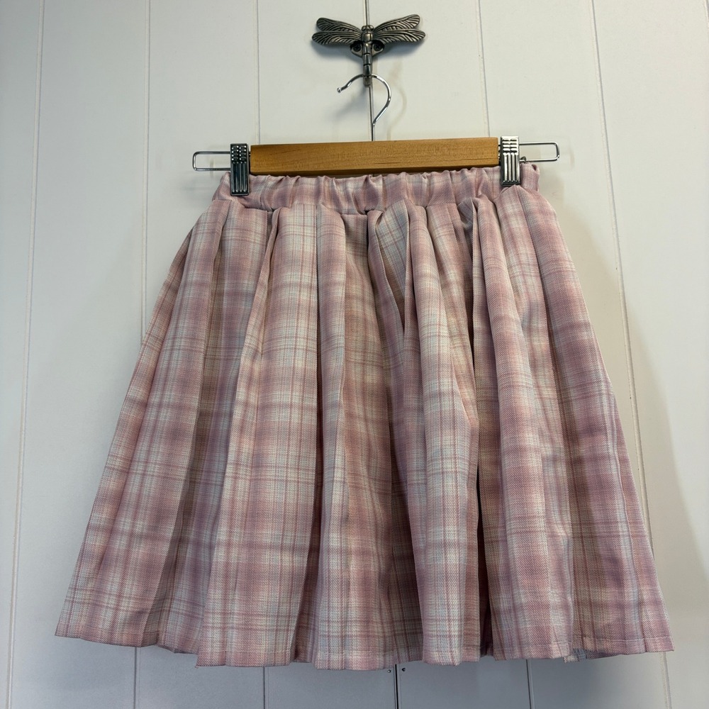 Unbranded Kawaii Preppy Pleated Plaid Mini Skort Women Size XL Academia Coquette